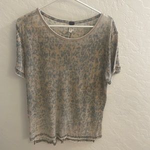 Free People Oversized Leopard Tee
